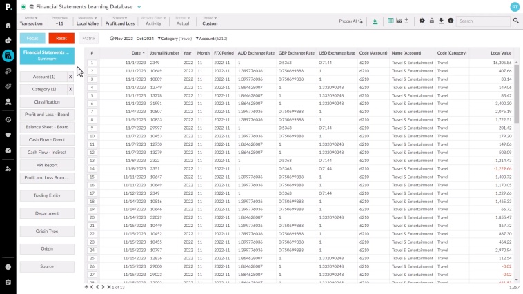 Viewing transactions