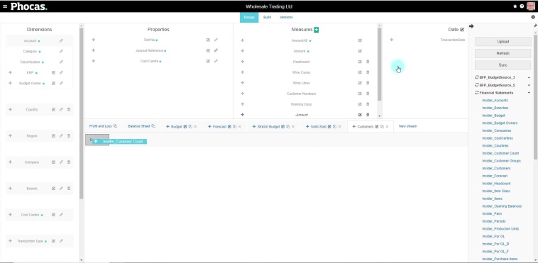 Bring statistical streams into a Financial Statements database