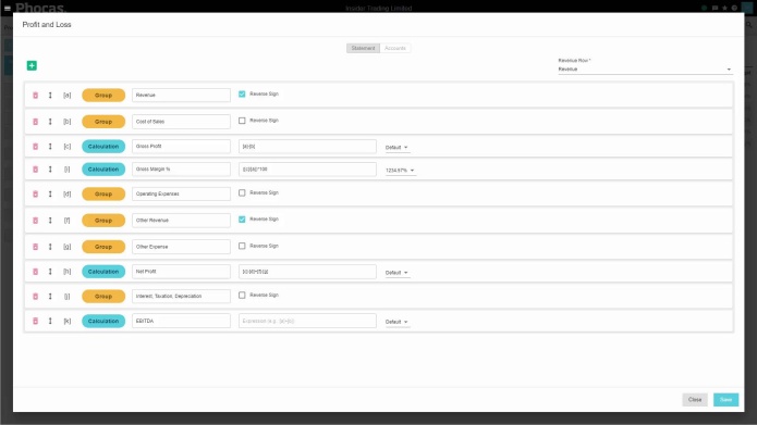 Add a custom calculation to your Income Statement