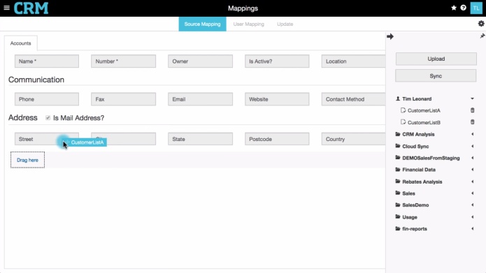 CRM account mapping