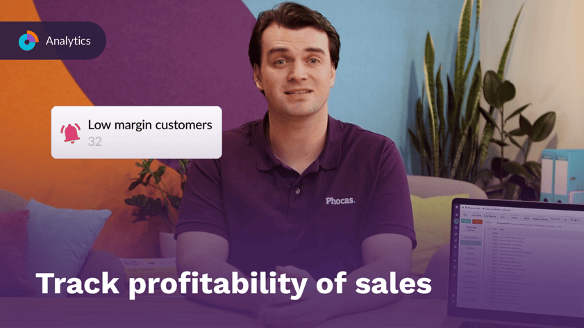 Track profitability of sales